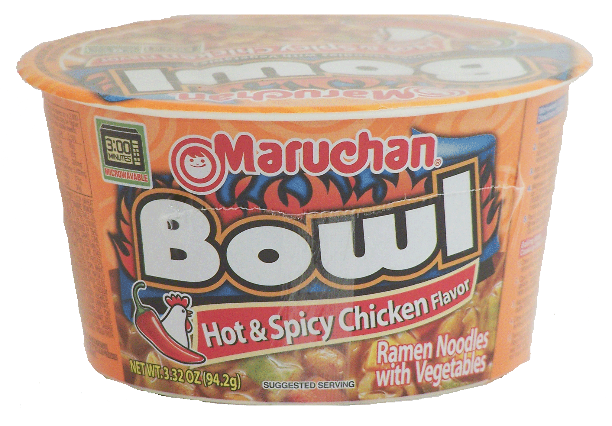 Maruchan Bowl hot & spicy chicken flavor, ramen noodles with vegetables Full-Size Picture